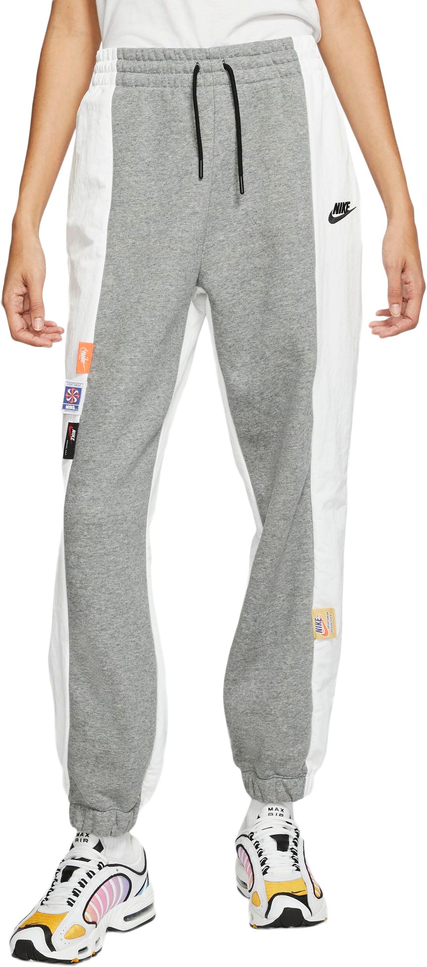 nike grey and white sweatpants