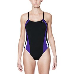 Nike Women's Poly Color Surge Cut-Out One Piece Swimsuit