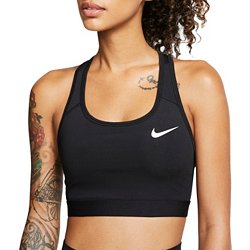 Nike Women's Medium Support Sports Bra Camo Design -1-Piece Pad - High-Neck  - Dri-FIT Swoosh (Small, Grey/Black) at  Women's Clothing store