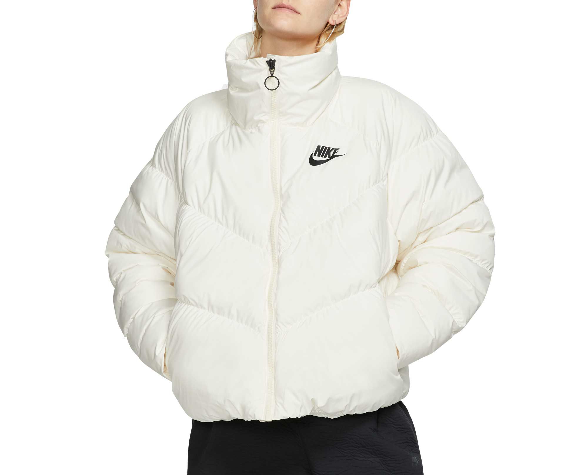 nike white winter jacket