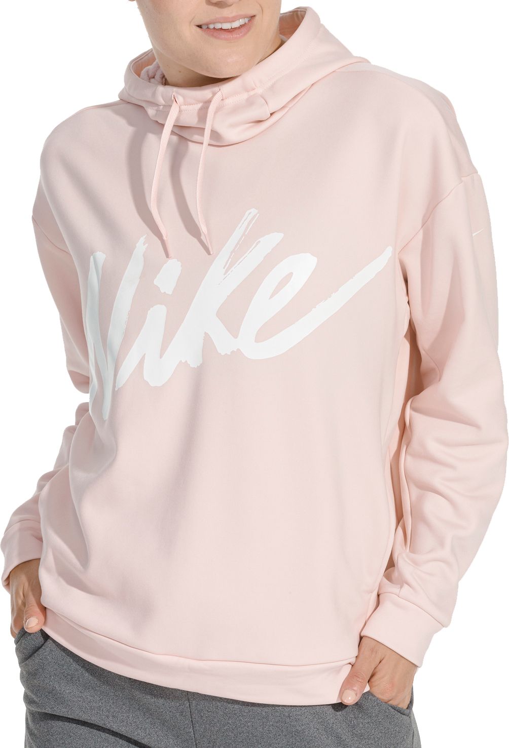 nike women's pink sweatshirt