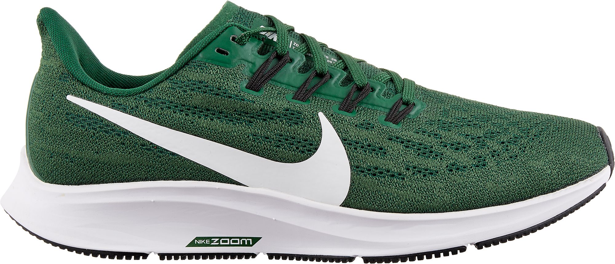 green athletic shoes