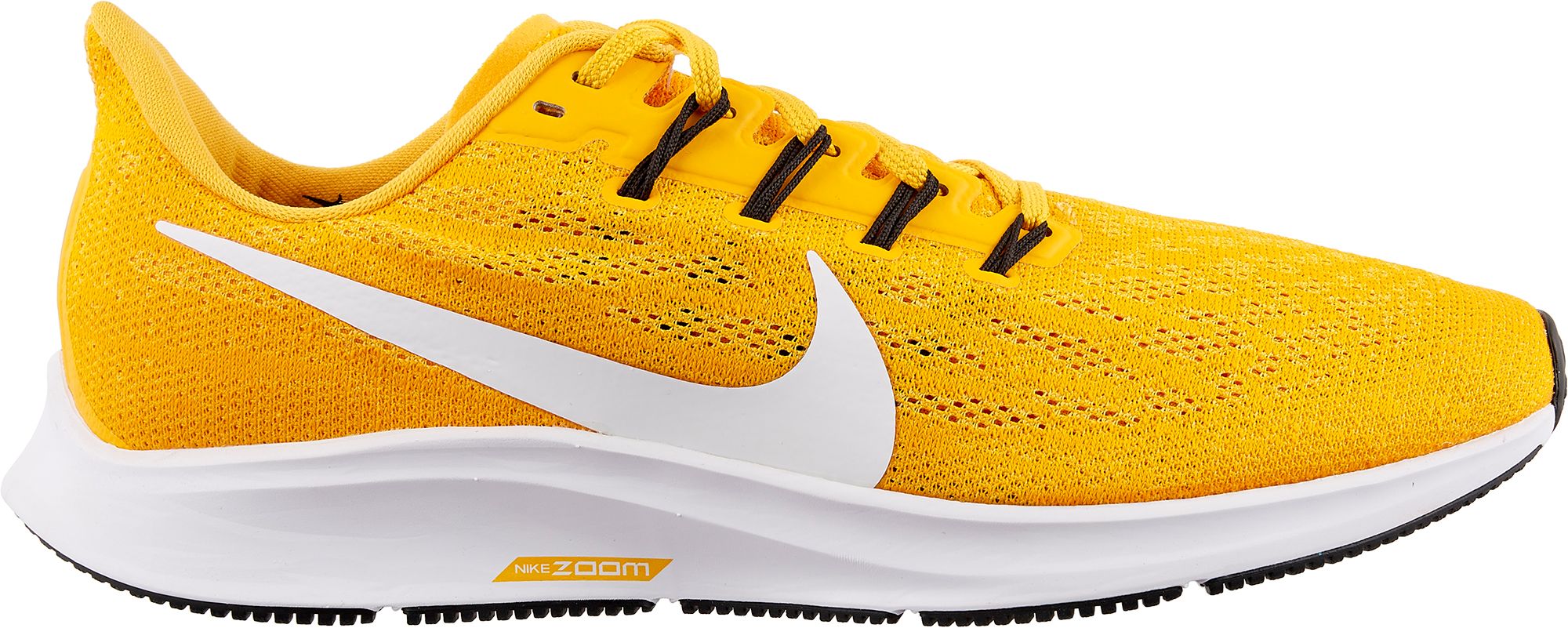 yellow running shoes