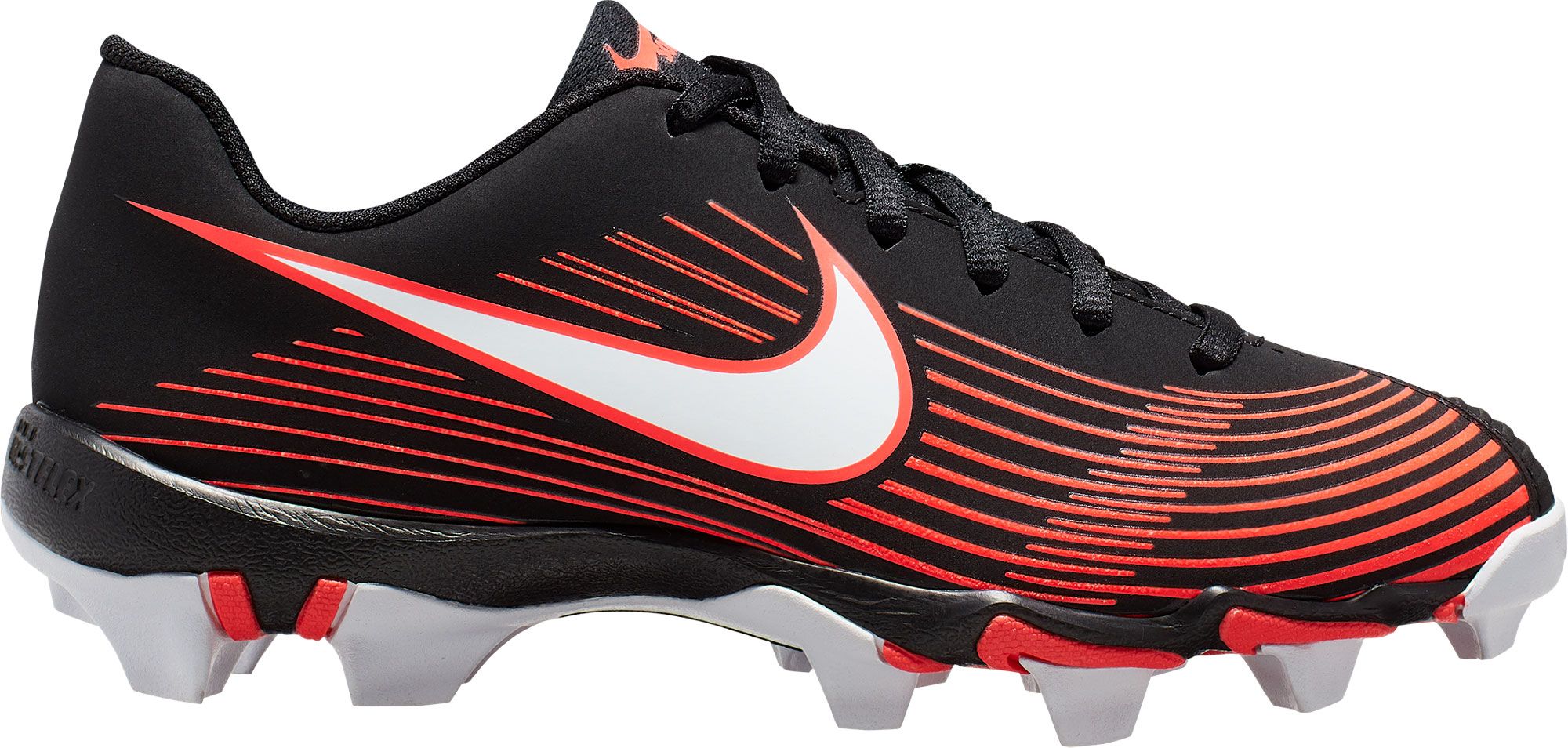 boys red baseball cleats