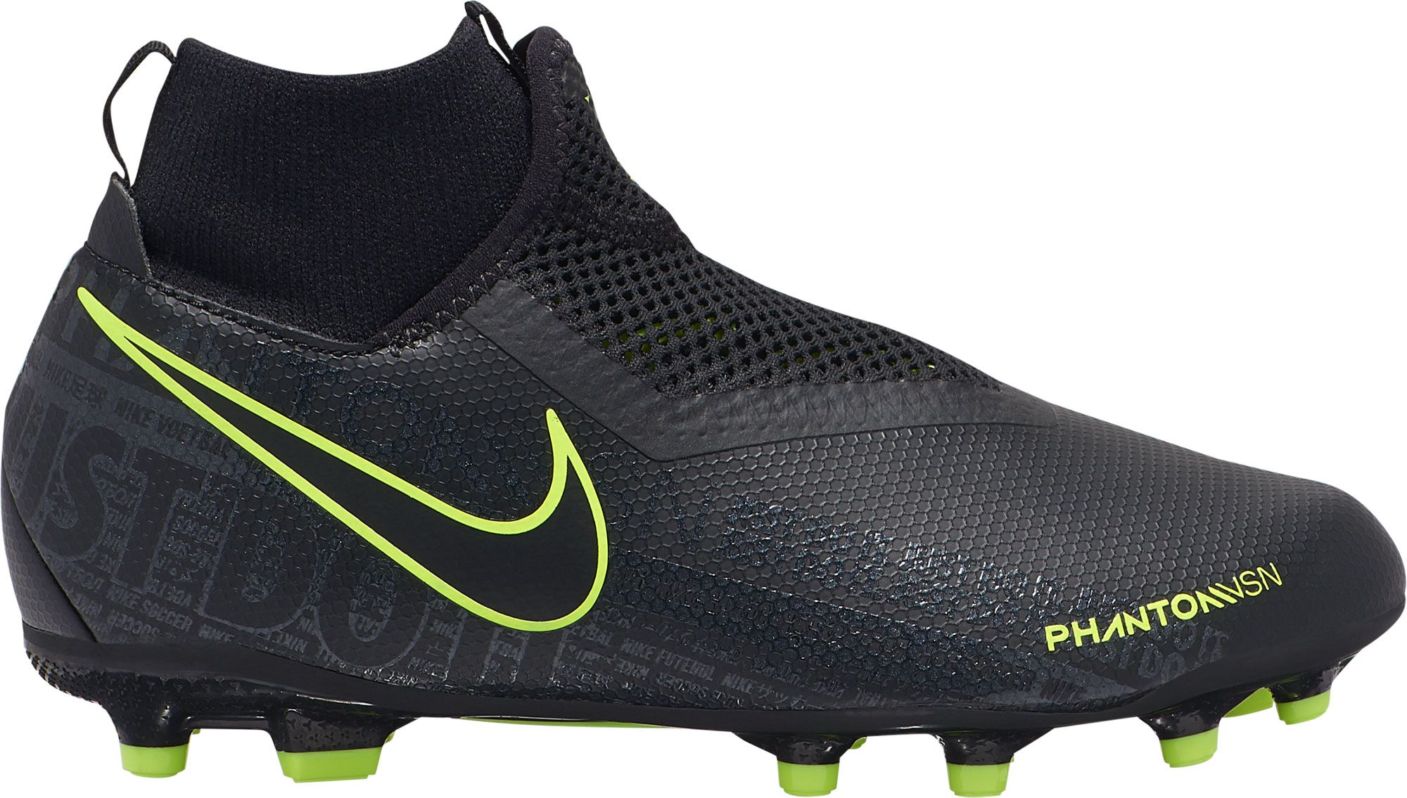 black and green soccer cleats