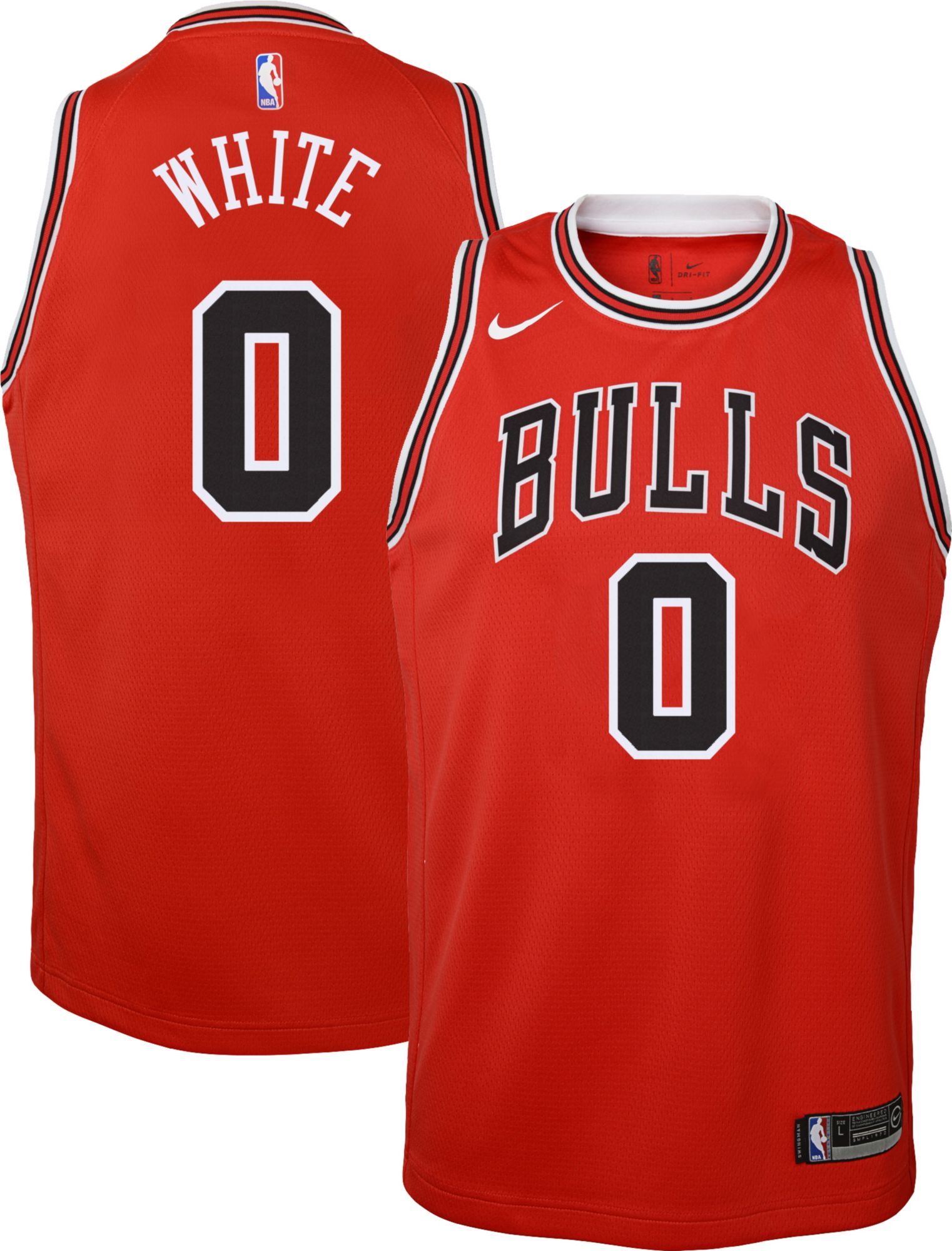 white and red chicago bulls jersey