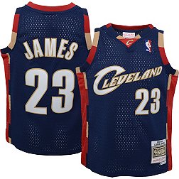 Youths Adidas NBA Retro Cleveland Cavaliers #23 Lebron James Blue Jersey  Size M