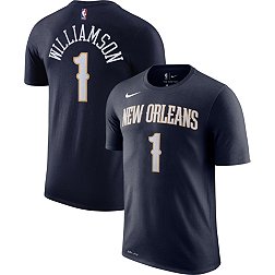 Nike Youth New Orleans Pelicans Zion Williamson #1 Dri-FIT Navy T-Shirt