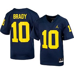 Jordan Youth Tom Brady Michigan Wolverines #10 Blue Replica Football Jersey