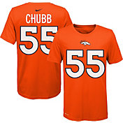 Nike Youth Denver Broncos Bradley Chubb #55 Logo Orange T-Shirt