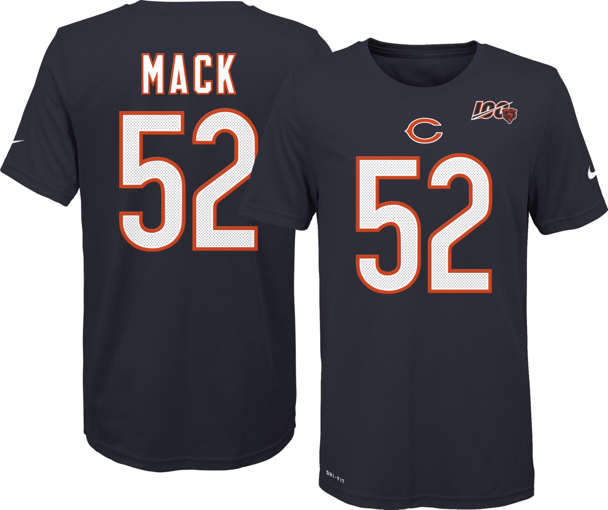 : Youth Khalil Mack Navy Chicago Bears Replica Player