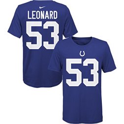 Nike Youth Indianapolis Colts Darius Leonard #53 Logo Blue T-Shirt