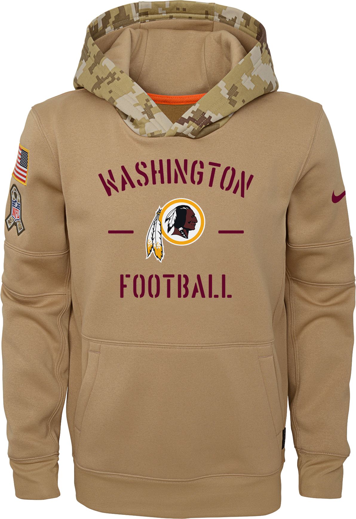 washington redskins camo hoodie