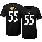 Nike Youth Pittsburgh Steelers Devin Bush #55 Logo Black T-Shirt