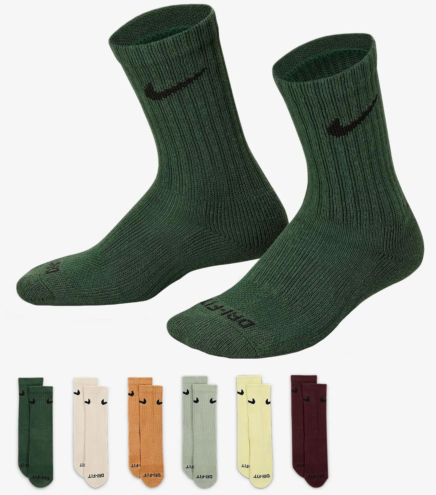Nike Little Kids' Performance Basic Crew Socks - 6 Pack