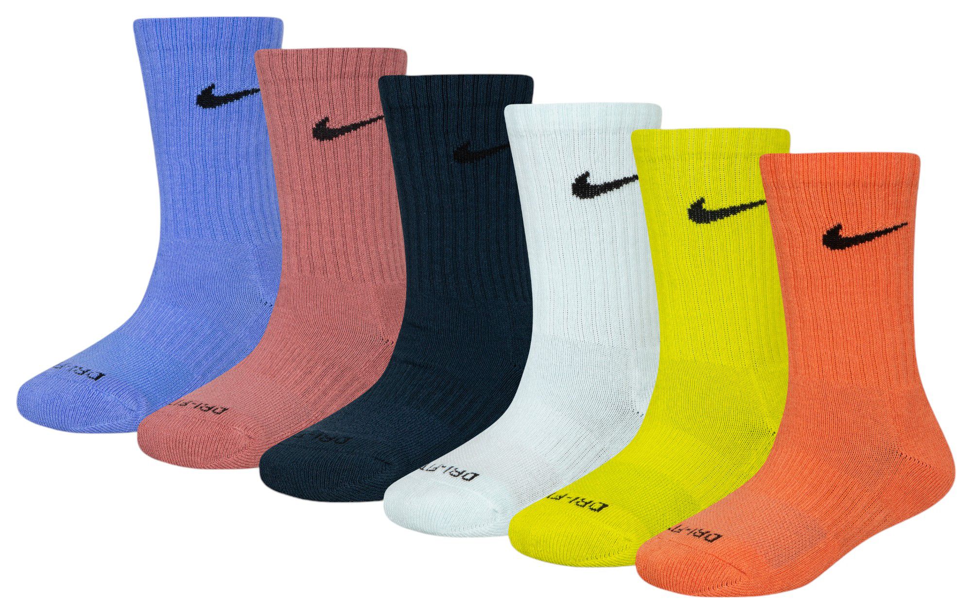 Nike Little Kids' Performance Basic Crew Socks - 6 Pack