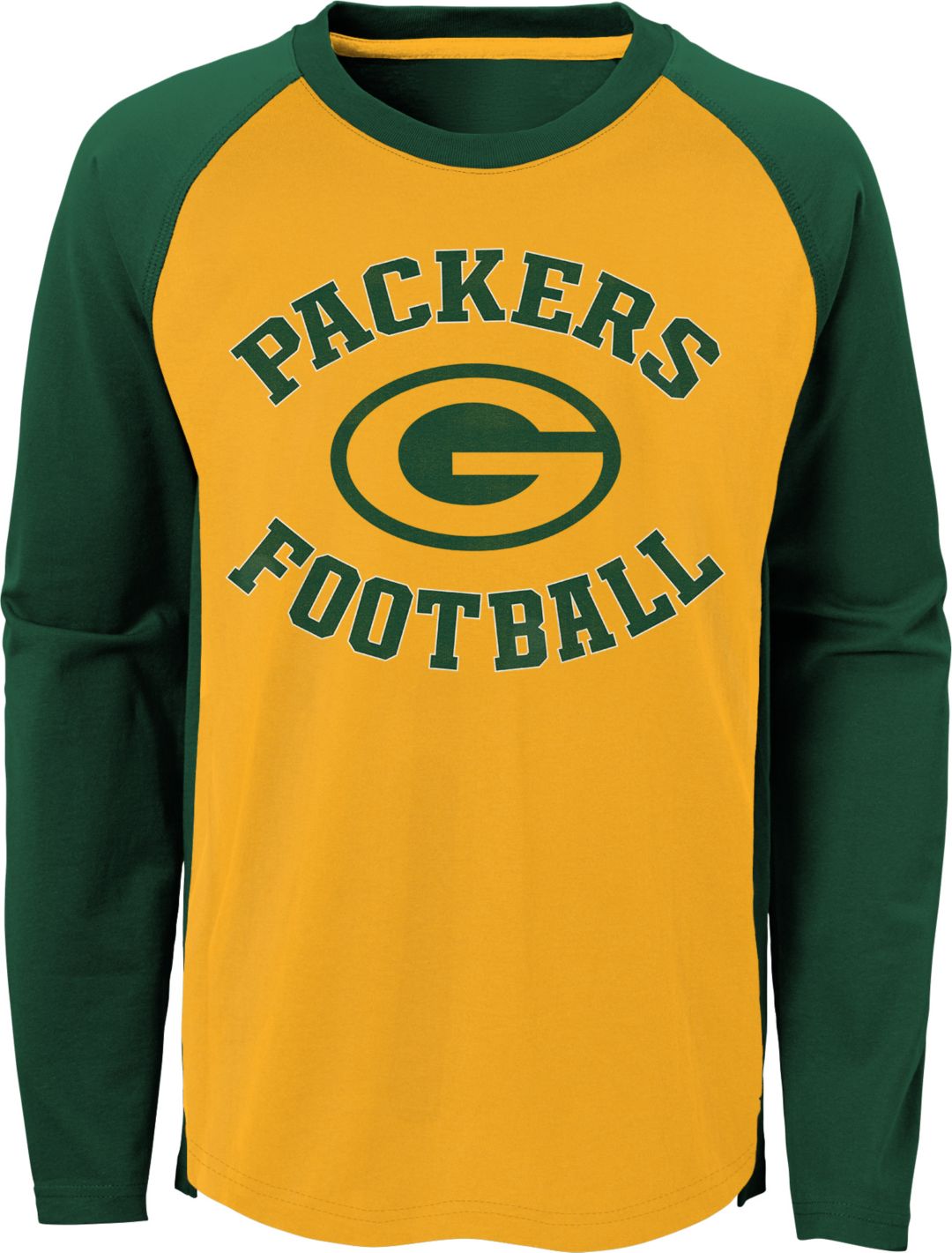 Nfl Team Apparel Youth Green Bay Packers Air Raid Long Sleeve Green Shirt