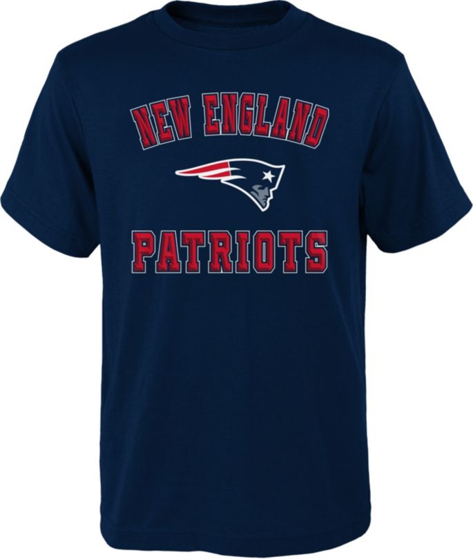 Nfl Team Apparel Boys New England Patriots Bevel Navy T Shirt