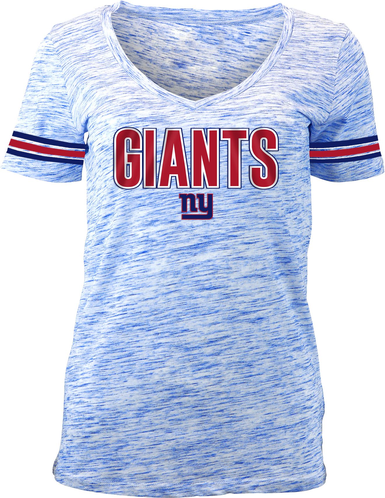 New Era / NFL Team Apparel Women's New York Giants Blue Space Dye V-Neck T- Shirt