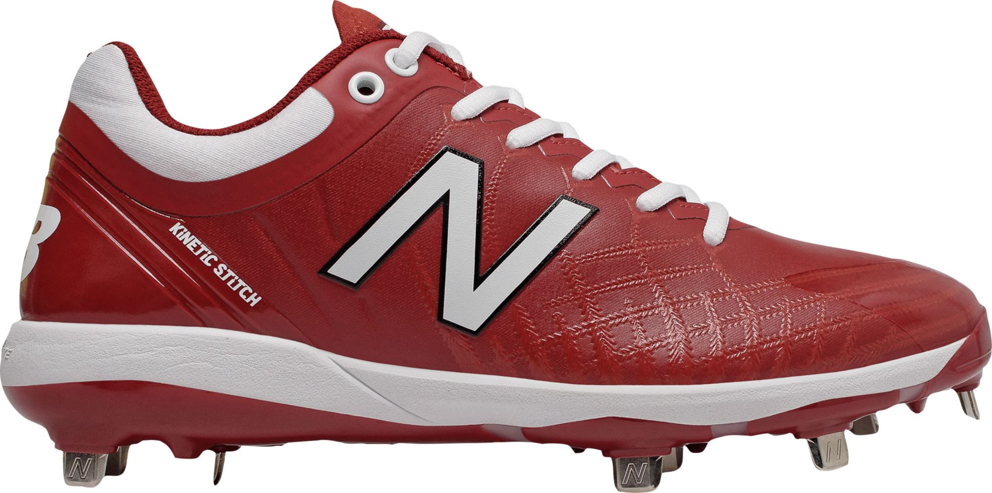 boys red baseball cleats