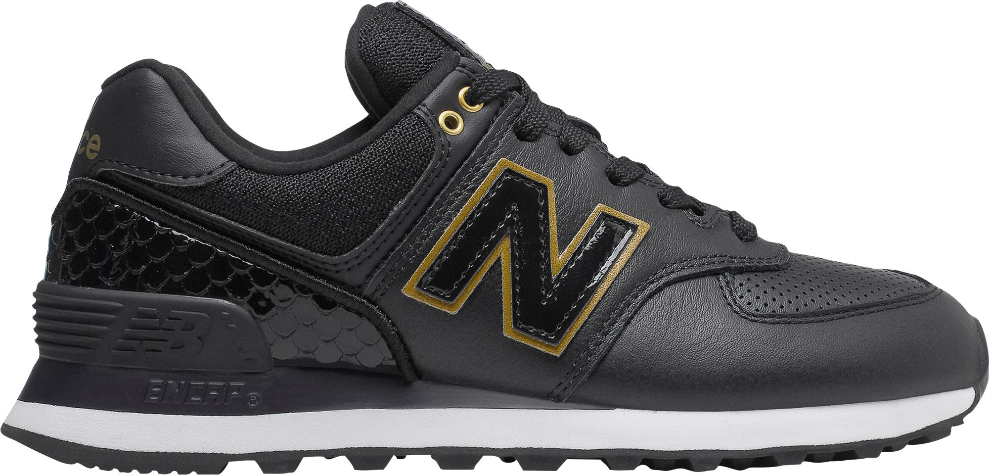 new balance 574 black and gold