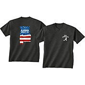 New World Graphics Men's Alabama Crimson Tide Grey Patriotic T-Shirt