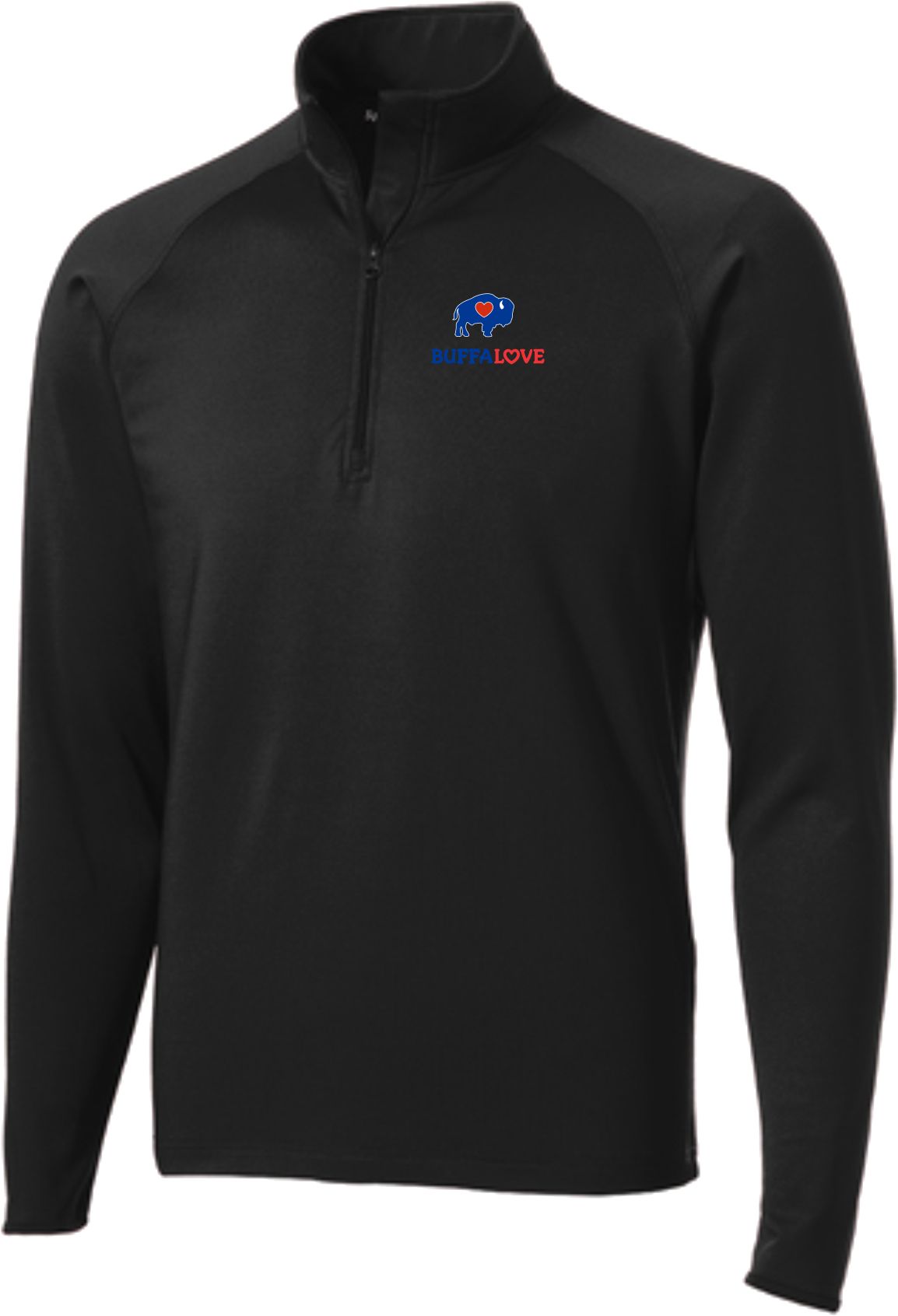 quarter zip pullover black