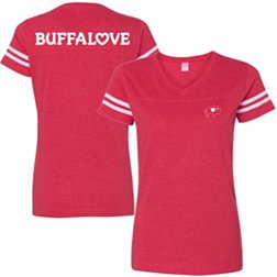 BuffaLove Women's Jersey Red V-Neck T-Shirt