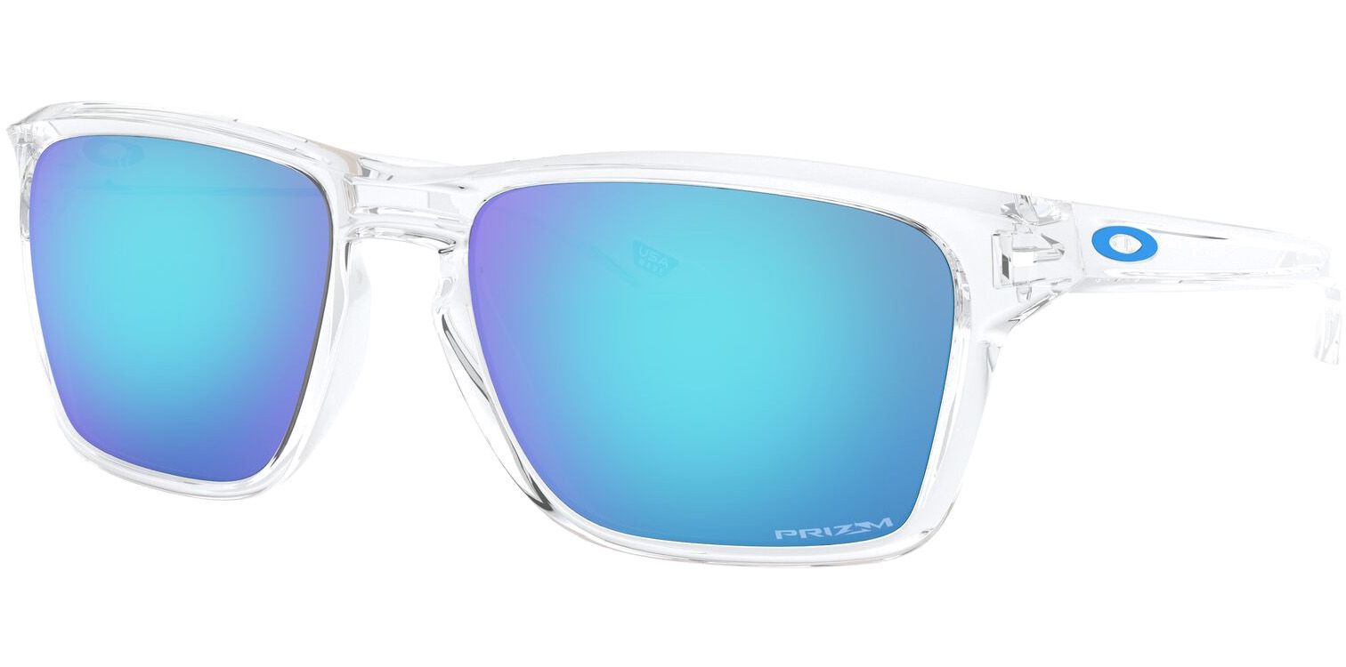 Photos - Sunglasses Oakley Sylas Prizm , Men's, Polished Clear/Prizm Sapphire | Fath 