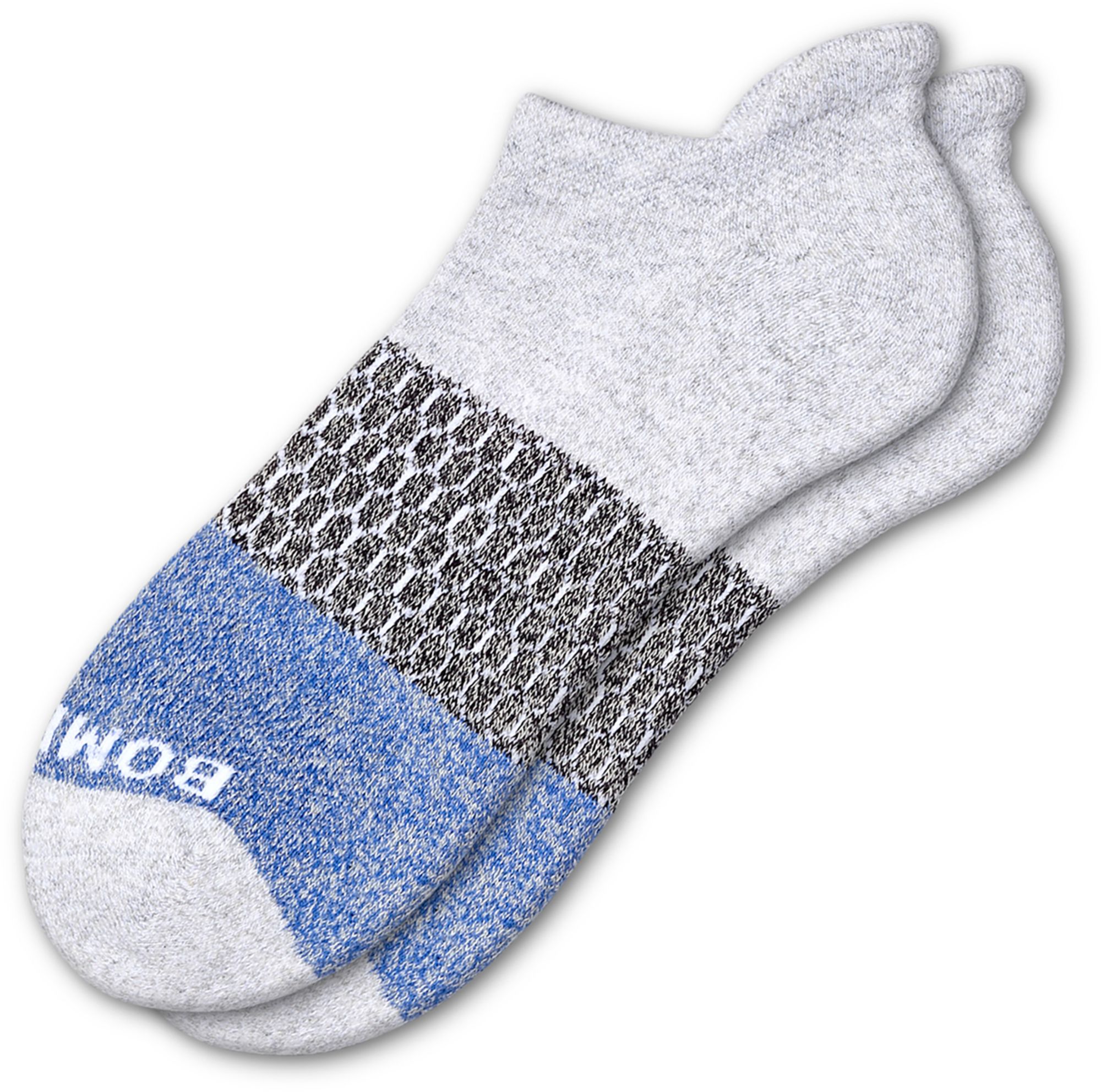 Bombas Tri-Block Ankle Socks Grey/Royal thumbnail