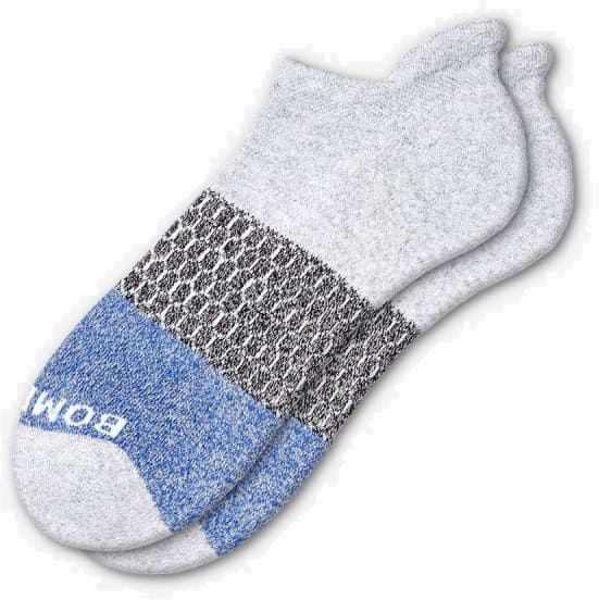 Bombas Tri-Block Ankle Socks Light Grey Heather thumbnail