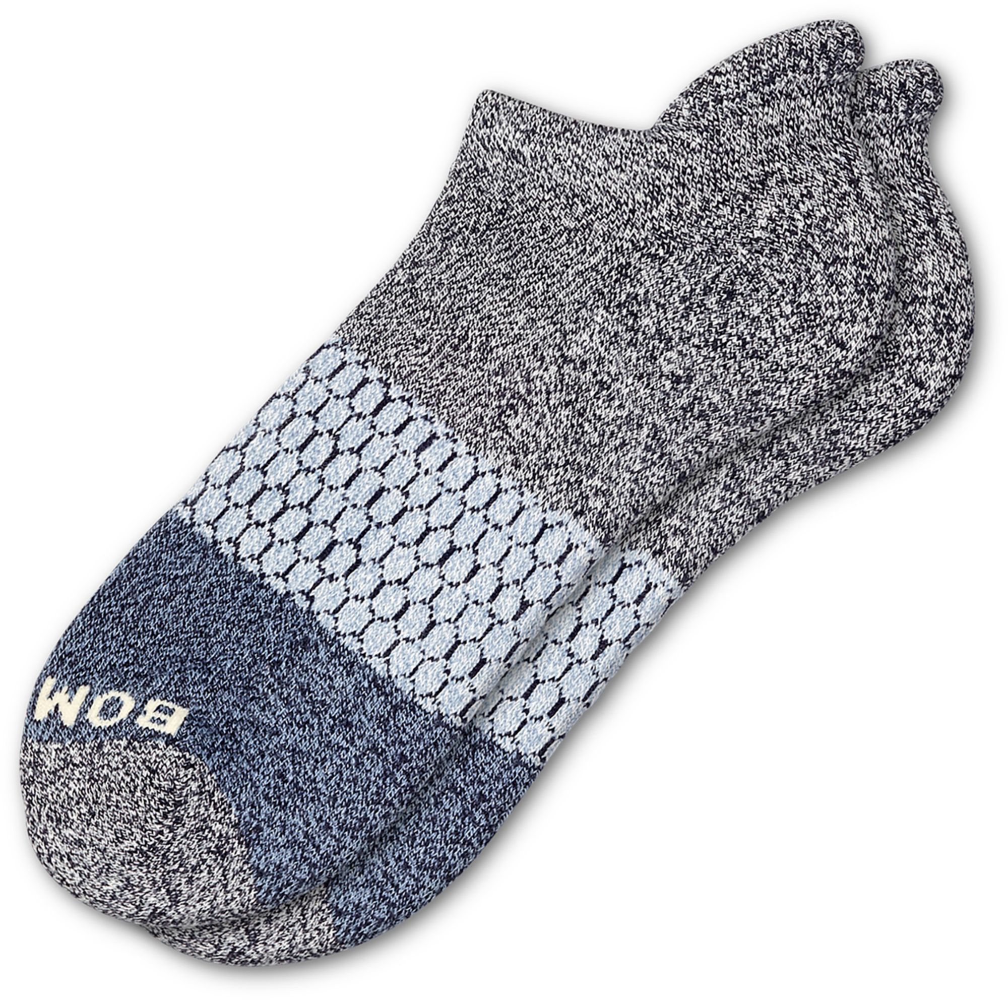 Bombas Tri-Block Ankle Socks Marled Blue thumbnail