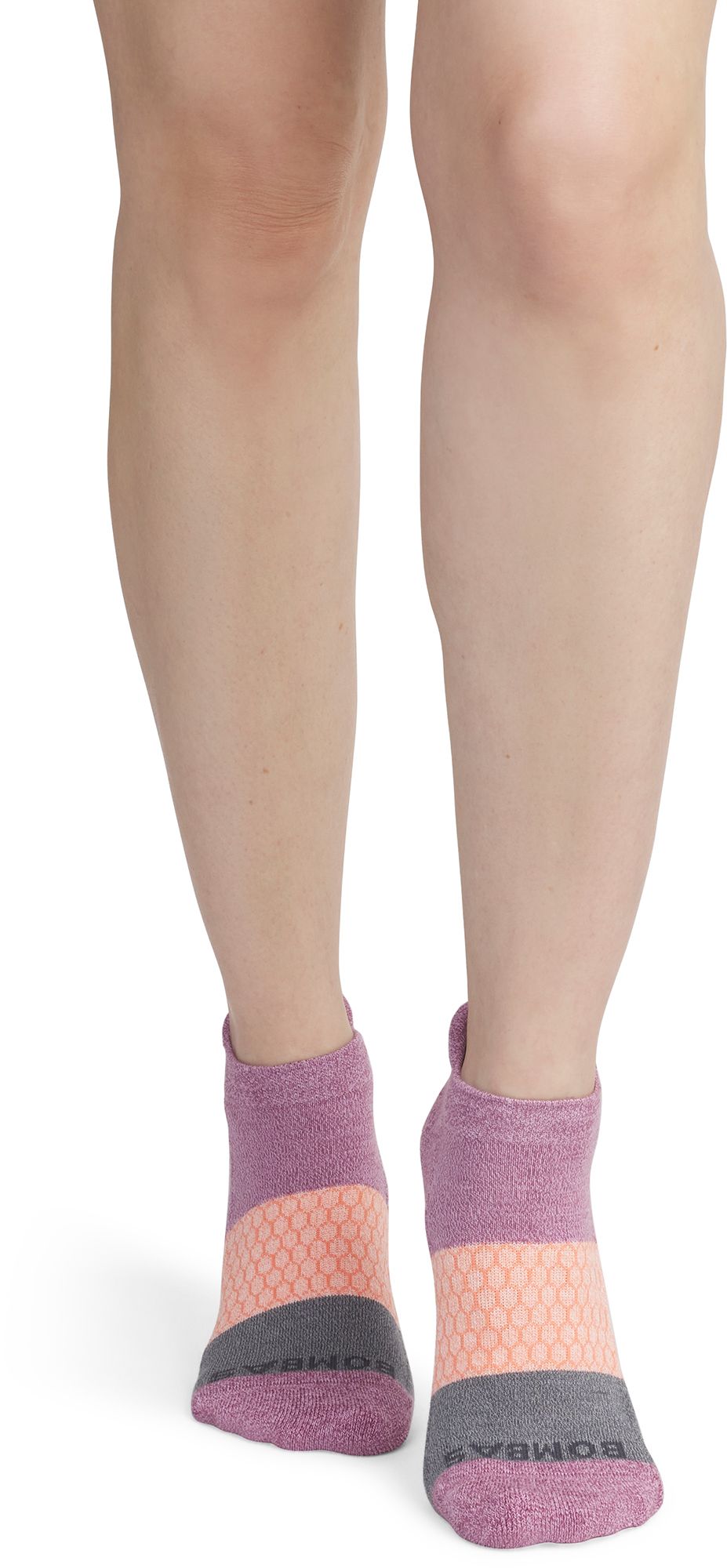 Bombas Tri-Block Ankle Socks Purple Ochre thumbnail