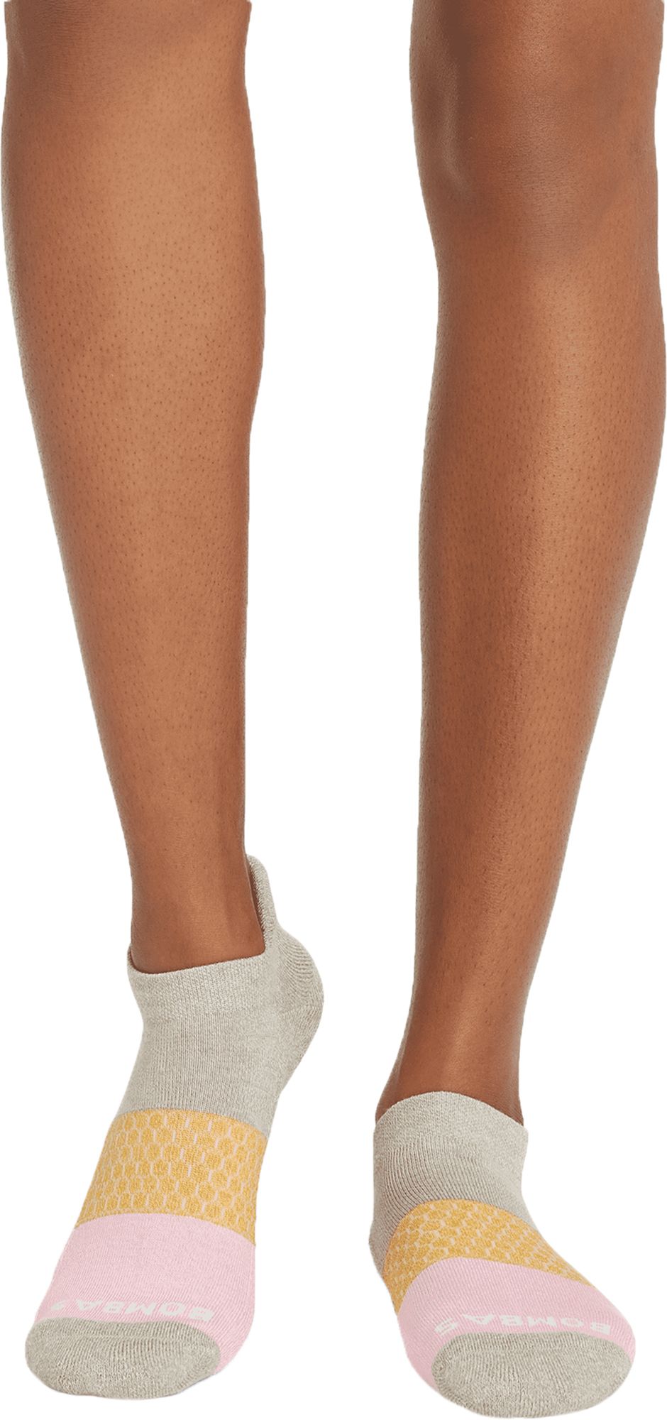 Bombas Tri-Block Ankle Socks Washed Taupe/Rose thumbnail
