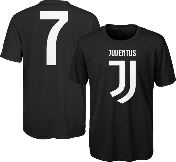 Outerstuff Youth Juventus Cristiano Ronaldo 7 Black Player Tee