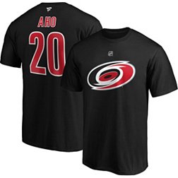 NHL Men's Carolina Hurricanes Sebastian Aho #20 Black Player T-Shirt