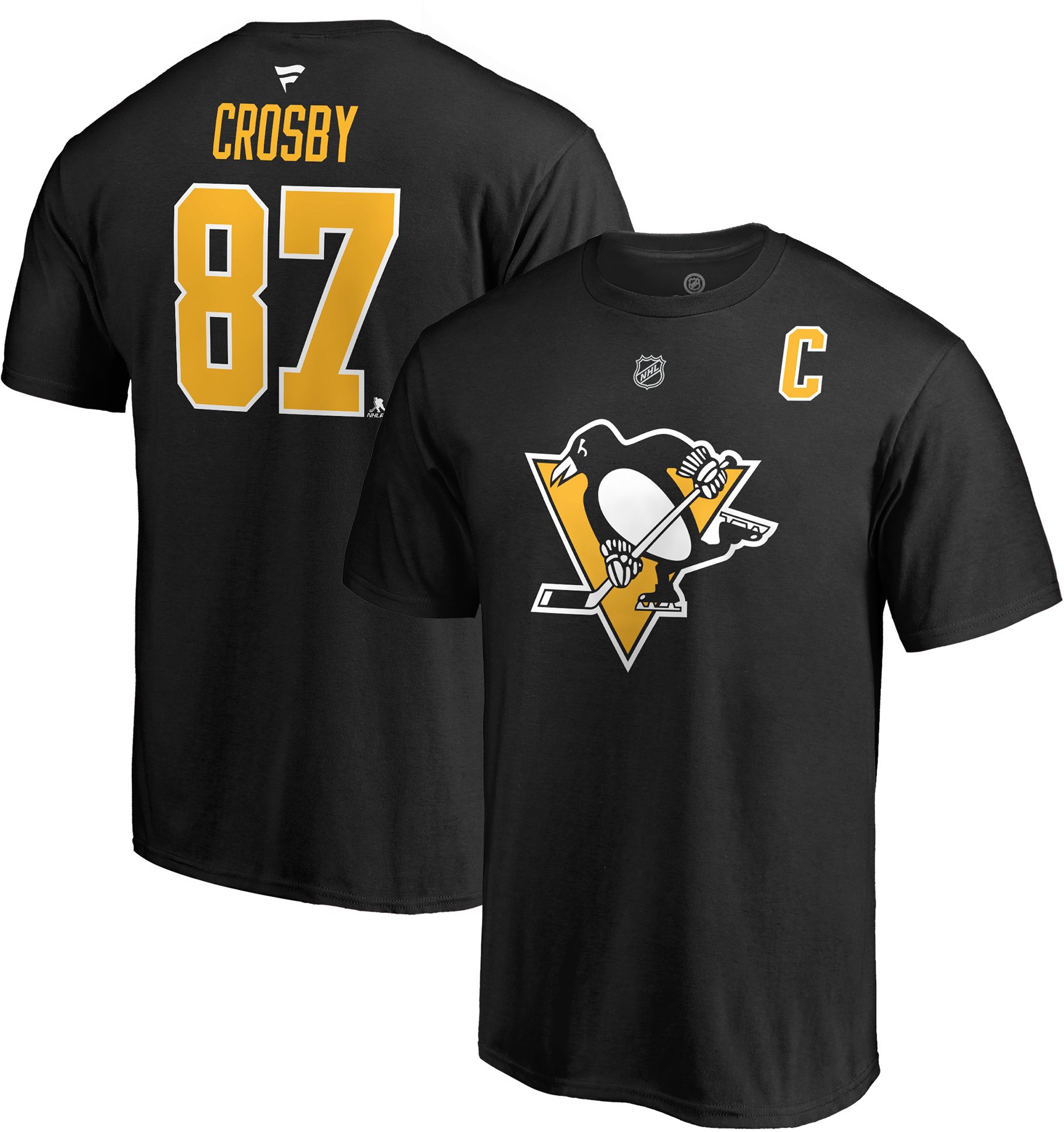NHL Men's Pittsburgh Penguins Sidney Crosby #87 Black Player T-Shirt