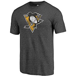 NHL Men's Pittsburgh Penguins Grey Logo Tri-Blend T-Shirt