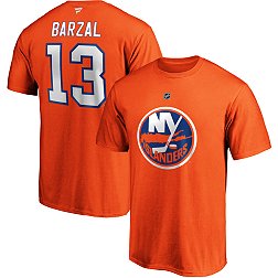 NHL Men's New York Islanders Mathew Barzal #13 Orange Player T-Shirt