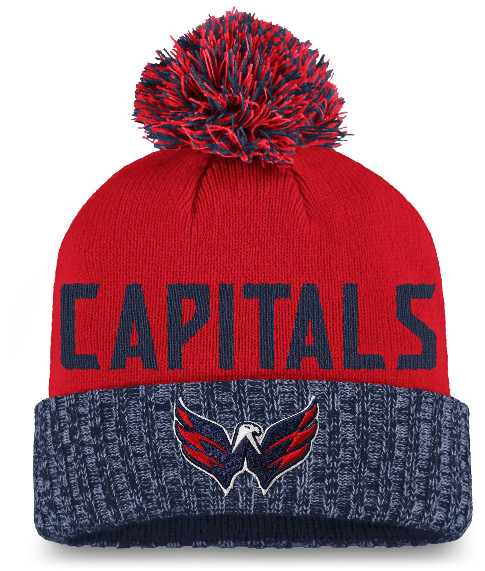 NHL Women's Washington Capitals Red Pom Knit Beanie