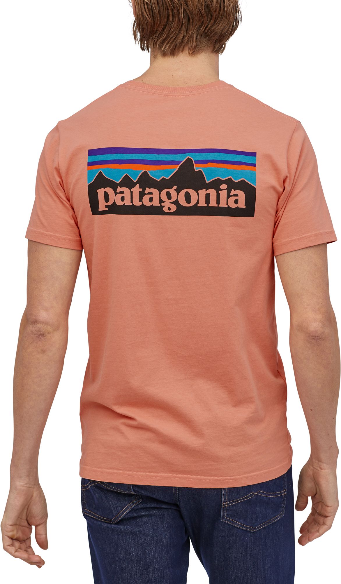 mens yellow patagonia t shirt