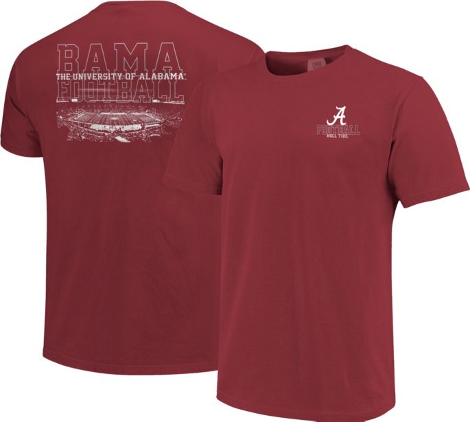 Image One Mens Alabama Crimson Tide Crimson Football T Shirt