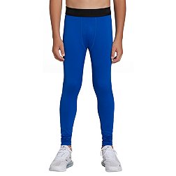  Boys 3/4 Compression Pants Leggings Tights For Sports Youth  Kids Athletic Basketball Base Layer White S