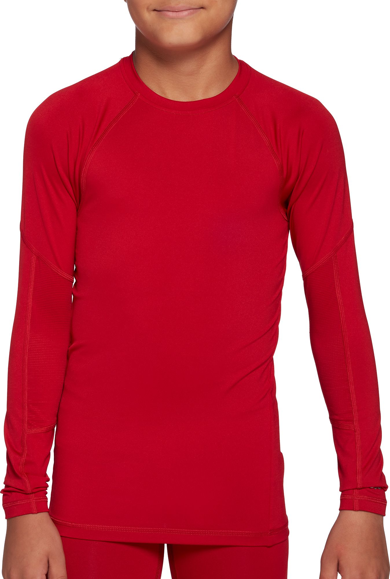 DSG Boys' Compression Long Sleeve Shirt - Red
