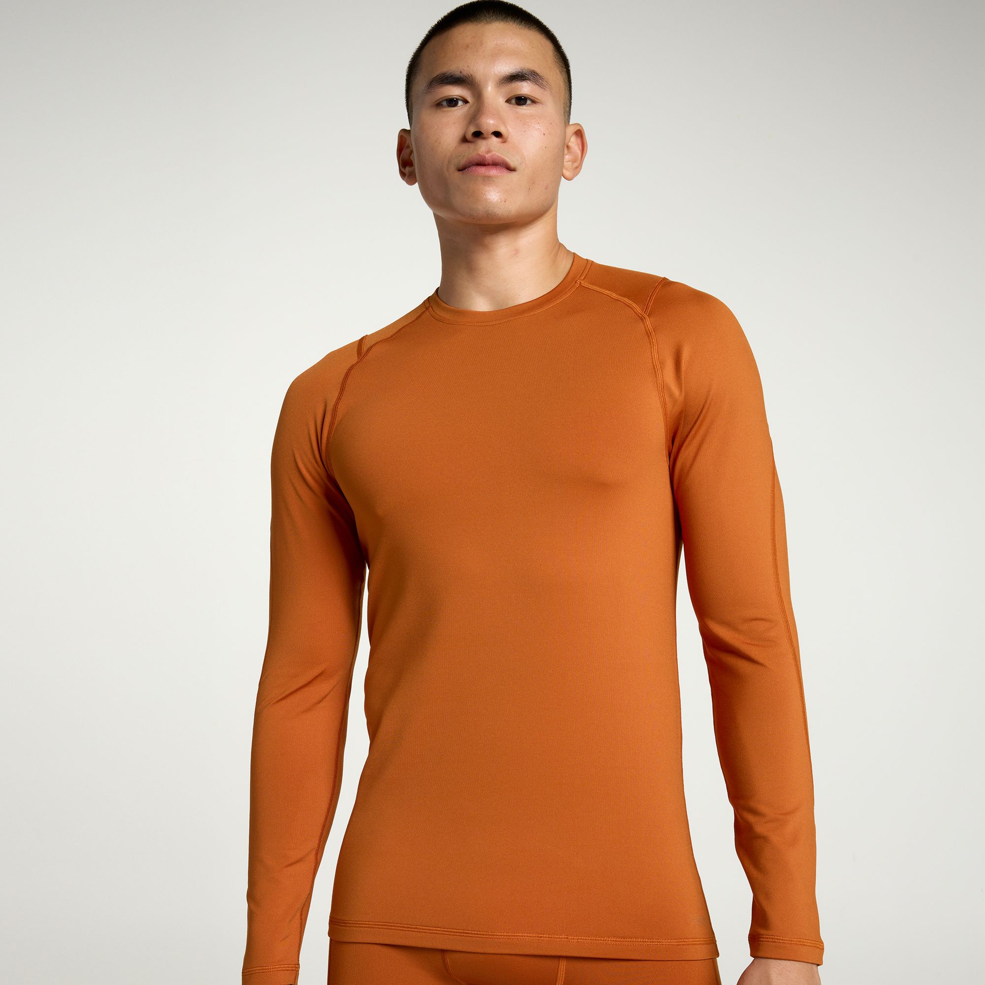 DSG Men's Cold Weather Crewneck Long Sleeve Shirt, XXL, Autumnal Orange