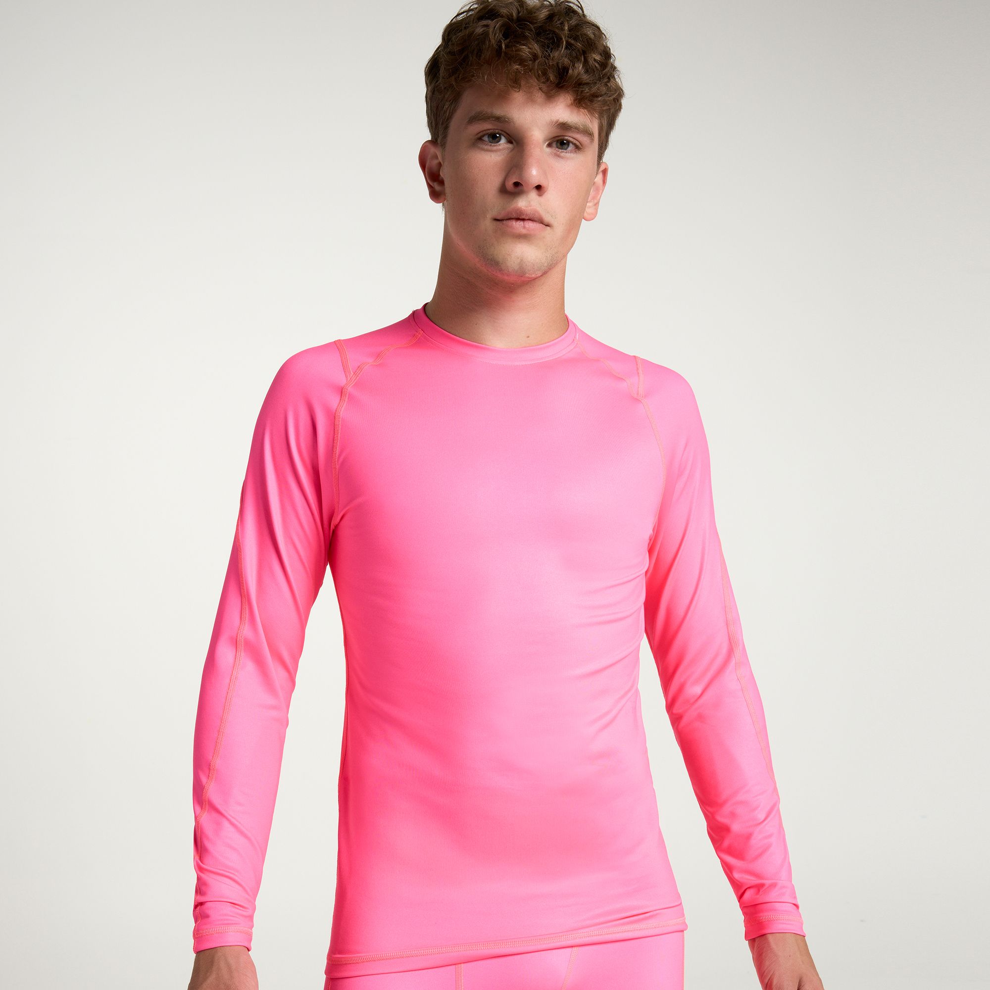 DSG Men's Cold Weather Crewneck Long Sleeve Shirt - Pink