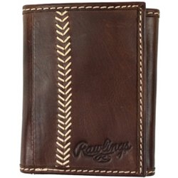 University of Louisville Cardinals Logo Embossed Brown Leather Trifold  Wallet