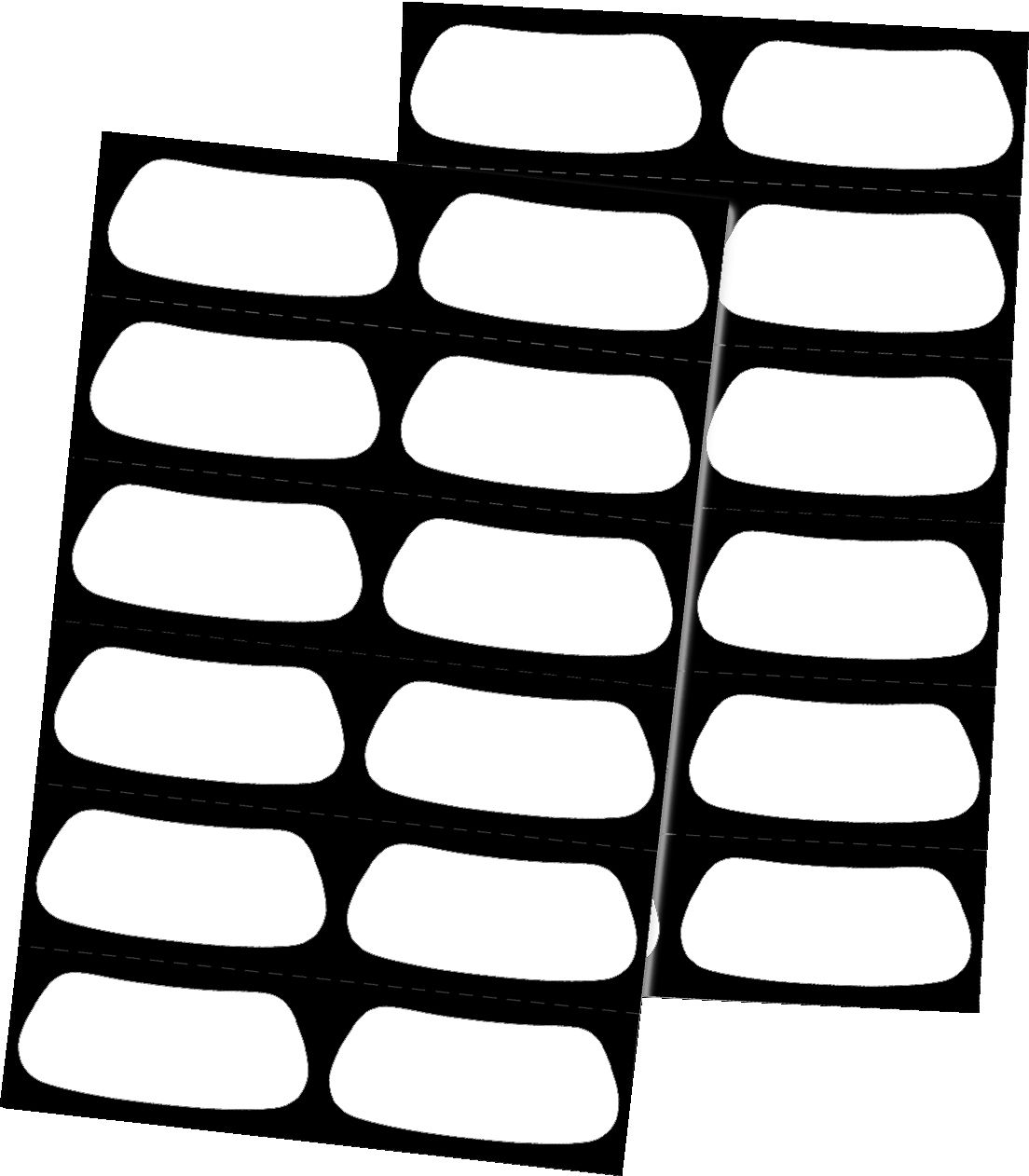 Rawlings Eye Black Stickers - 12 Pair Pack - White