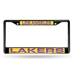 Rico Los Angeles Lakers Black Laser Chrome License Plate Frame