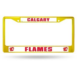 Rico Calgary Flames Colored Chrome License Plate Frame
